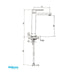 Teorema "Pillar" Miscelatore Lavabo Alto C/Scarico Click-Clack Cromo Lucido freeshipping - Dabicasa