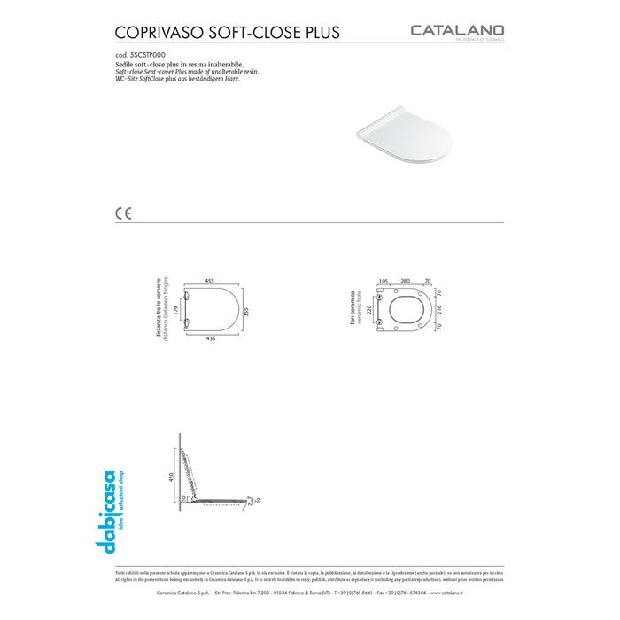 Catalano "New Zero" Coprivaso Slim Soft-close Cemento Satinato freeshipping - Dabicasa