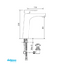Ponsi "Ecostyle" Miscelatore lavabo alto c/scarico cromo lucido freeshipping - Dabicasa