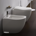 Cielo "Fluid" coppia di sanitari terra filo parete bianco lucido freeshipping - Dabicasa