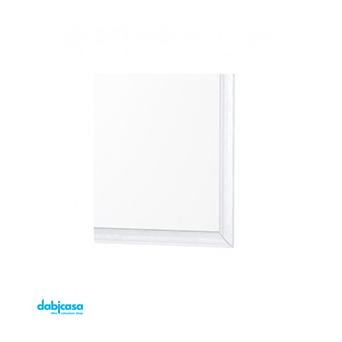 Specchio "Linea White" Con Cornice Colore Bianco in ABS 50x60cm freeshipping - Dabicasa