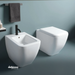 Cielo "Shui Comfort" Coppia Di Sanitari da Terra Filoparete Colore Bianco Lucido freeshipping - Dabicasa