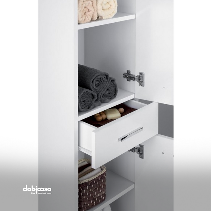 Colonna "Stella" in Nobilitato Melaminico 18 mm, colore Bianco freeshipping - Dabicasa