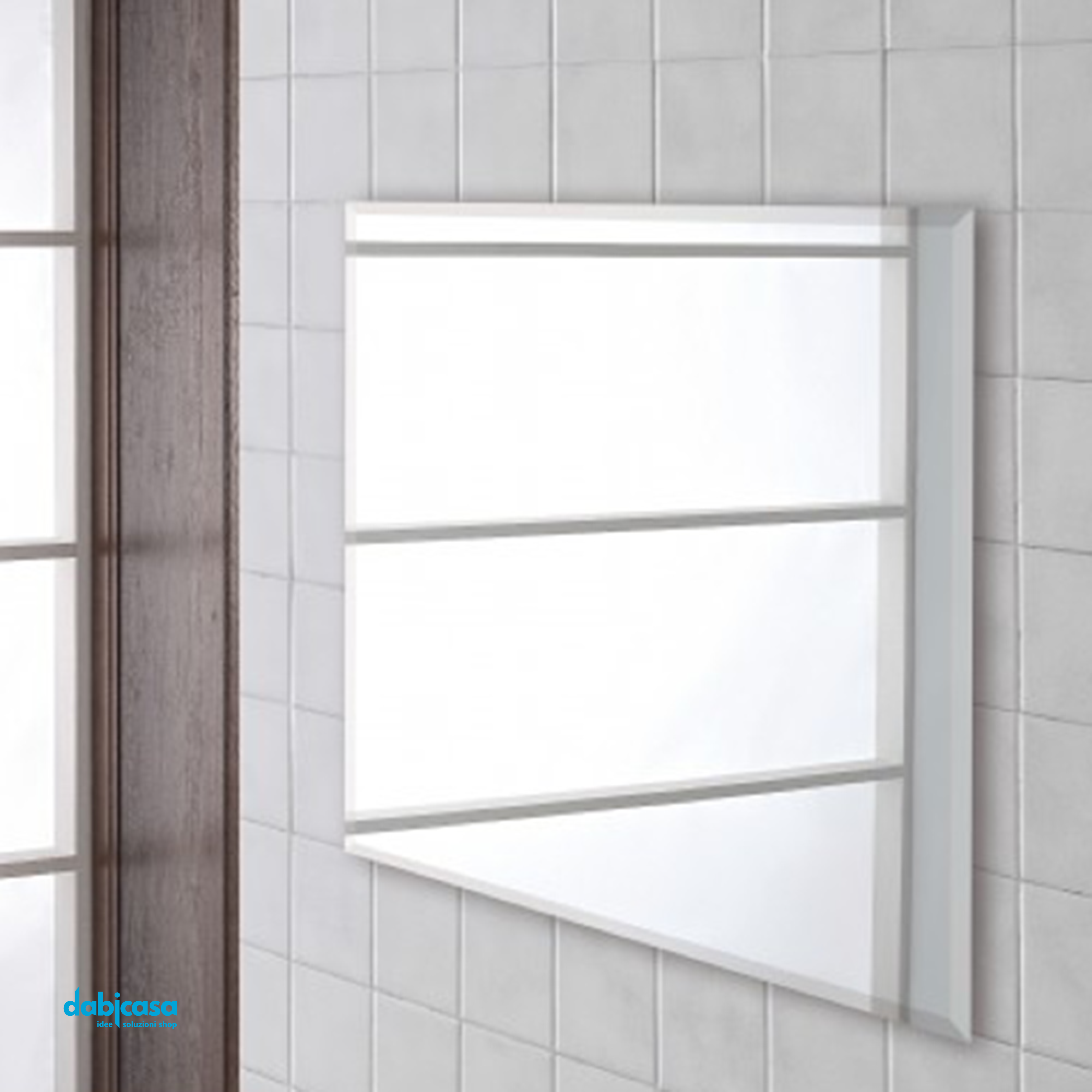 Specchio "Linea Prime" Quadrato Con Bisellatura 50x60 Cm Filo Lucido