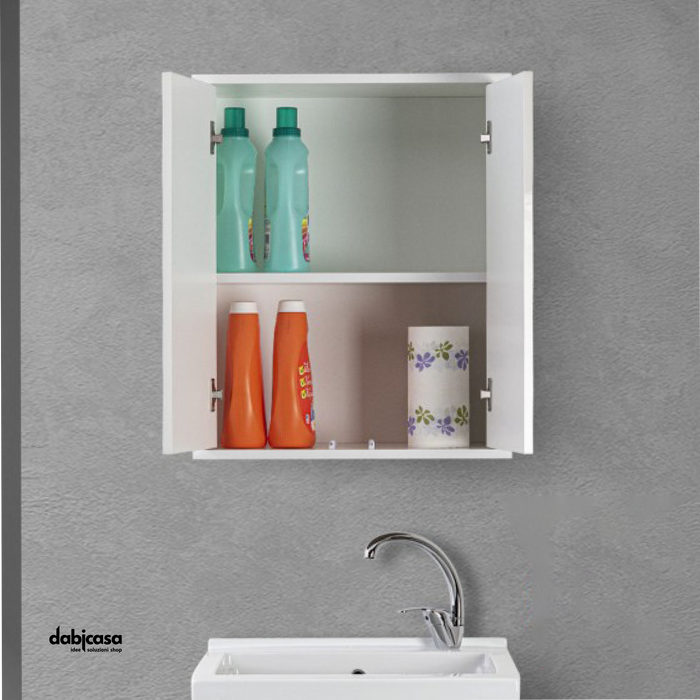 Mobile Bagno "Mondo 2.0" Con Due Ante Colore Bianco Laccato