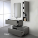 MOBILE BAGNO "PASTELLO" 90 CM SOSPESO SFALSATO COLORE GRIGIO freeshipping - Dabicasa