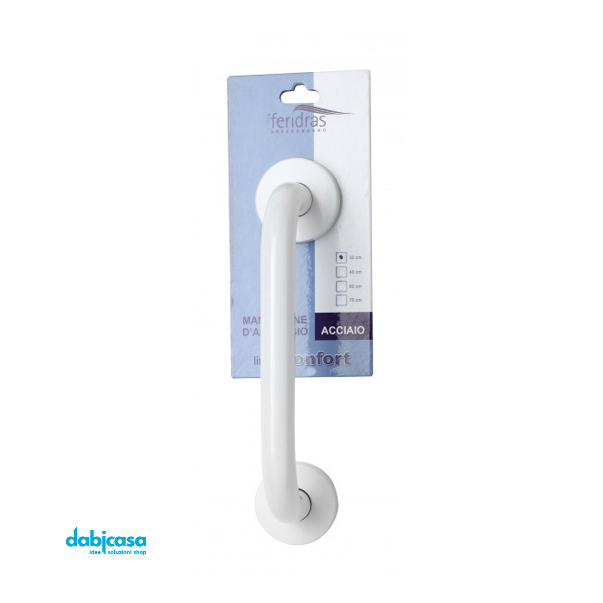 Maniglione "Linea Comfort" in ABS Colore Bianco 40cm freeshipping - Dabicasa